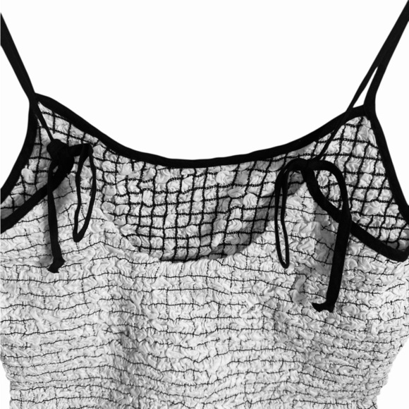 Free People Free-Est Linen Skirt Set Size Medium Black White Two Piece Set - Picture 6 of 15